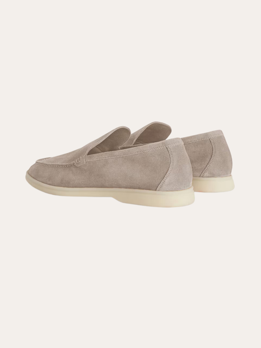 Refined Suede Loafers – Beige Sable