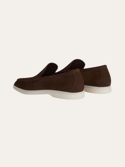 Refined Suede Loafers – Donkerbruin